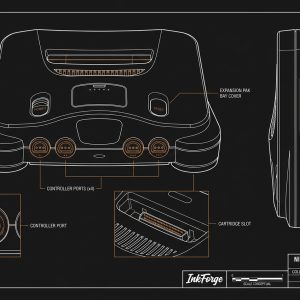 Nintendo 64 Console Blueprint