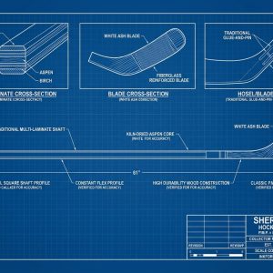 Sher-Wood PMP 5030 Blueprint — Classic Canadian Hockey Stick Digital Download